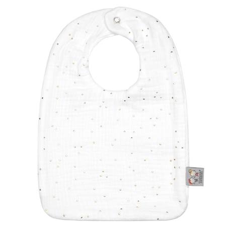 Bavoir en gaze de coton jeanne Beige+Biscuit+Blanc+Blanc à pois or+Bleu+Camel+Camel à pois or+Écru+Gris clair+Rose+Terracotta+Vert à pois or+Vert de gris 7 - vertbaudet enfant 