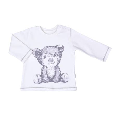 T-shirt à manches longues en coton bio Écru 1 - vertbaudet enfant 