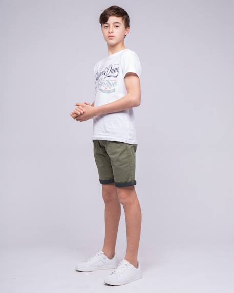 Bermuda chino barnas garçon Cognac+Kaki 8 - vertbaudet enfant 