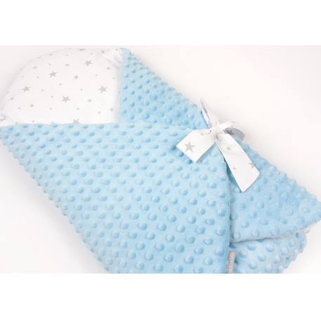 Couverture d'emmaillotage évolutive minky stella Bleu+Camel+Gris+Rose 5 - vertbaudet enfant 