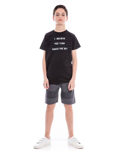 Bermuda molleton banoon garçon Gris clair+Gris foncé 8 - vertbaudet enfant 
