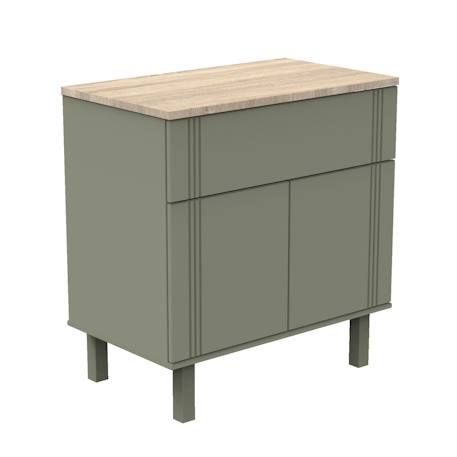 Commode un tiroir et 2 portes - eleonore Vert 2 - vertbaudet enfant 