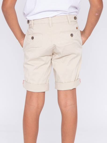 Bermuda chino bolster garçon Beige+Bleu ciel+Cognac+Marron 2 - vertbaudet enfant 