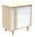 Commode 3 tiroirs en décor chêne velours et avec appliques en bois - nature Blanc 2 - vertbaudet enfant 
