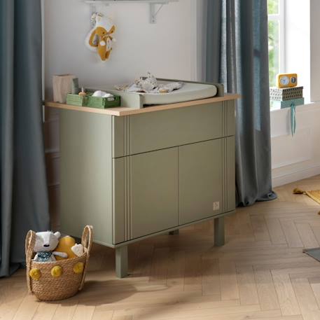 Commode un tiroir et 2 portes - eleonore Vert 5 - vertbaudet enfant 