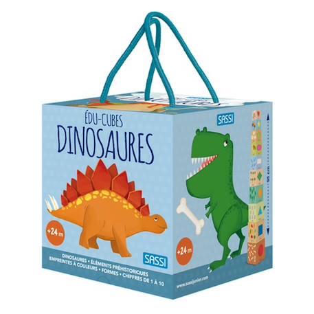 Cubes éducatifs et d'apprentissage les dinosaures Multicolore 1 - vertbaudet enfant 