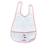Bavoir plastifié avec récupérateur - miss fleur de lune Blanc+Rose/blanc 5 - vertbaudet enfant 