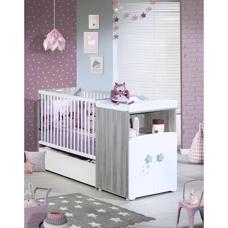 Lit bébé combiné évolutif en bois - nao Blanc 5 - vertbaudet enfant 