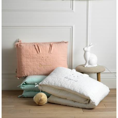 Tour de lit bébé en coton - original Bleu ciel+Bleu nuit+Jaune+Rose 22 - vertbaudet enfant 