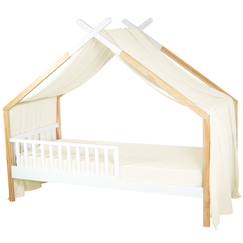Linge de maison et décoration-Décoration-Ciel de lit cabane toile en gaze de coton jeanne 420 x 130 cm