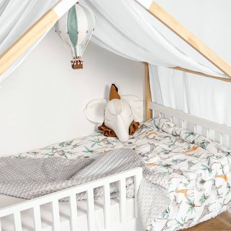 Ciel de lit cabane toile en gaze de coton jeanne 420 x 130 cm Beige+Blanc+Bleu+Camel+Écru+Gris clair+Marron+Rose+Terracotta+Vert de gris 6 - vertbaudet enfant 