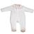 Pyjama bébé à manches longues en velours - lilibelle Blanc+Rose 1 - vertbaudet enfant 