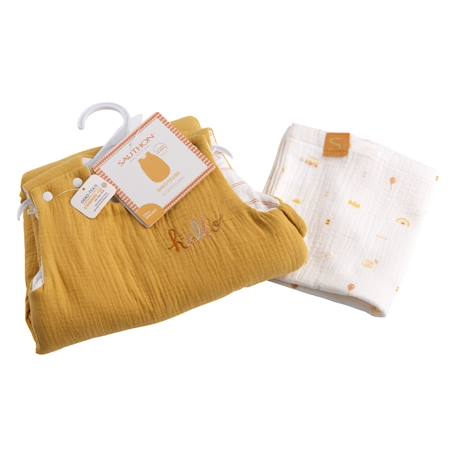 Gigoteuse ouatinée en coton - sunlight Blanc+Jaune 8 - vertbaudet enfant 
