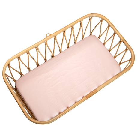 Drap housse berceau en gaze de coton à carreaux Beige+Blanc+Bleu ciel+Rose 11 - vertbaudet enfant 