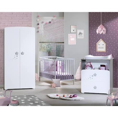 Armoire 2 portes bébé en bois - nao Blanc 4 - vertbaudet enfant 