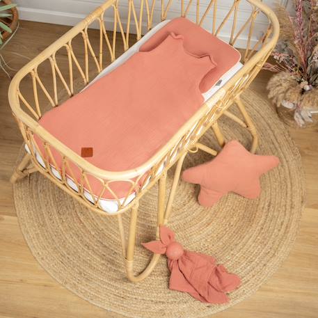 Gigoteuse sans manches en gaze de coton jeanne Beige+Blanc+Blanc à pois or+Bleu+Camel+Écru+Gris+Terracotta+Vert de gris+Vieux rose 24 - vertbaudet enfant 