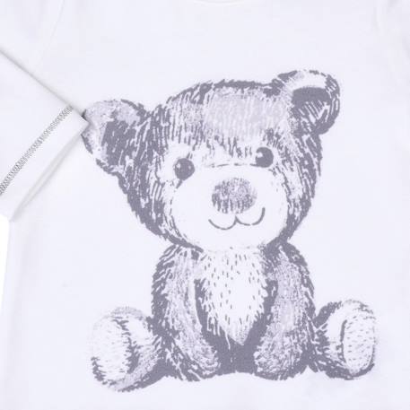 T-shirt à manches longues en coton bio Écru 2 - vertbaudet enfant 