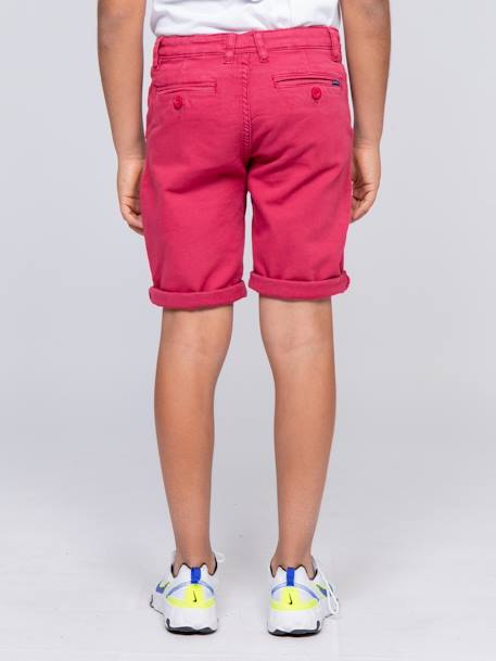 Bermuda chino bavolta garçon Beige+Bleu marine+Cognac+Marron+Noir+Rouge framboise 22 - vertbaudet enfant 