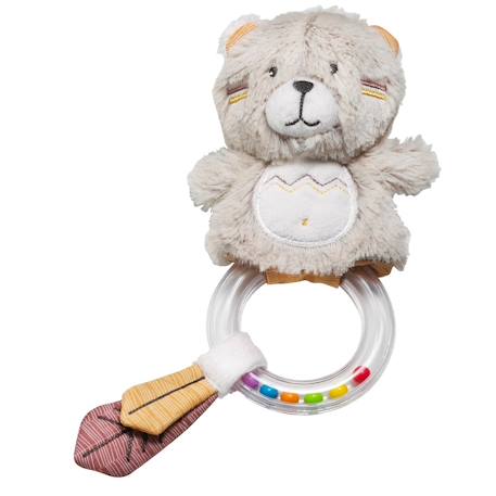 Hochet ours en velours - timouki Beige 2 - vertbaudet enfant 