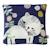 Taie de coussin en coton biologique Bleu, chaton+Écru, ourson+Gris, dino+Gris, renard+Gris, singe+Gris, toucan+Noir, chien+Rose, chat 1 - vertbaudet enfant 
