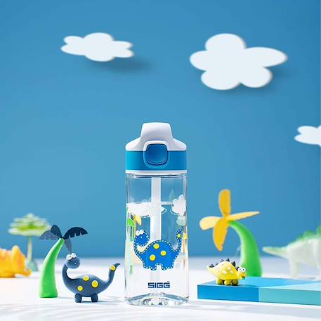 Gourde pour enfant en plastique dino Bleu 2 - vertbaudet enfant 