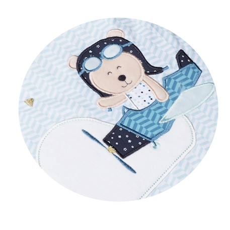 Gigoteuse bébé ouatinee en coton - lazare Blanc/bleu+Bleu foncé/bleu 2 - vertbaudet enfant 