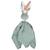 Doudou lapin  en gaze de coton safari Blanc+Vert 7 - vertbaudet enfant 