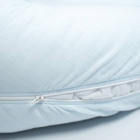 Housse pour coussin de maternité et d'allaitement en gaze de coton Beige+Bleu+Rose 10 - vertbaudet enfant 