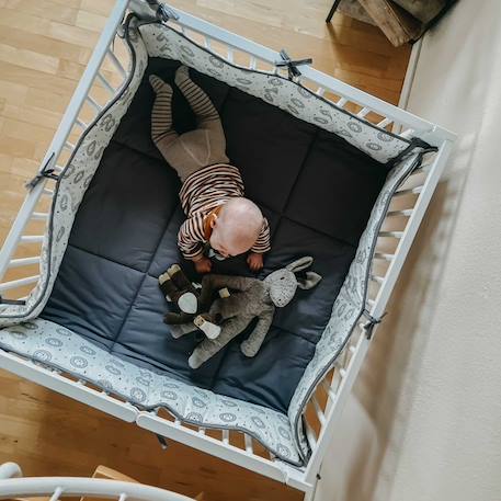 Parc bébé pliable moritz Blanc+Natural 2 - vertbaudet enfant 