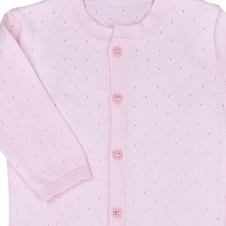 Combinaison bébé en tricot de coton bio Bleu+Écru+Natural+Rose 16 - vertbaudet enfant 