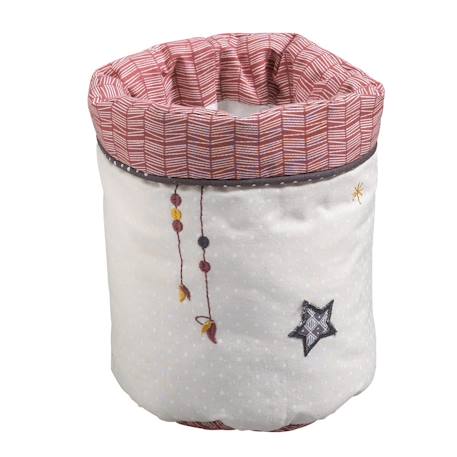 Lot de 3 panières gigognes en tissu en coton - timouki Beige 3 - vertbaudet enfant 