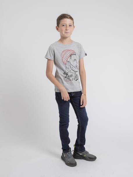 T-shirt col rond pur coton jouancy garçon Gris clair+Gris fonce 4 - vertbaudet enfant 