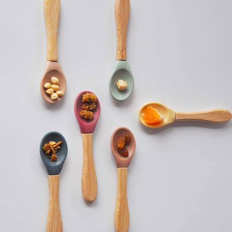 Coffret repas comme un grand assiette cuillère bavoir Caramel+Nude+Rose clair+Terracotta+Vert amande 11 - vertbaudet enfant 