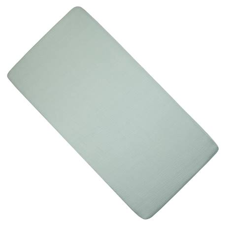 Drap housse berceau en gaze de coton jeanne Beige+Blanc+Bleu+Camel+Écru+Gris+Rose+Terracotta+Vert de gris 41 - vertbaudet enfant 