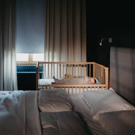 Lit bébé cododo évolutif  hajo en bois Blanc+Natural 11 - vertbaudet enfant 