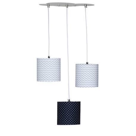 Suspension lumineuse trio plafonnier en coton - hello Blanc 1 - vertbaudet enfant 