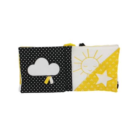 Livre d'eveil en velours - pluche et pompon Blanc 2 - vertbaudet enfant 