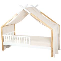 Linge de maison et décoration-Décoration-Ciel de lit cabane toile en gaze de coton jeanne 420 x 130 cm