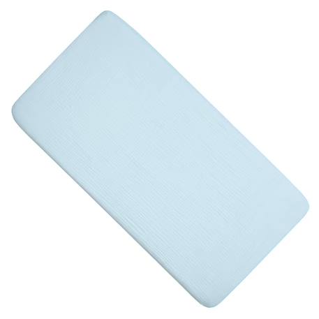 Drap housse berceau en gaze de coton jeanne Beige+Blanc+Bleu+Camel+Écru+Gris+Rose+Terracotta+Vert de gris 11 - vertbaudet enfant 