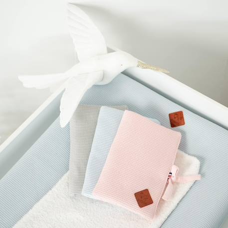 Protège carnet de santé en nid d'abeille Beige+Bleu+Écru+Rose 6 - vertbaudet enfant 