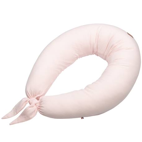 Coussin de maternité et d'allaitement + housse en gaze de coton Beige+Bleu+Rose 13 - vertbaudet enfant 