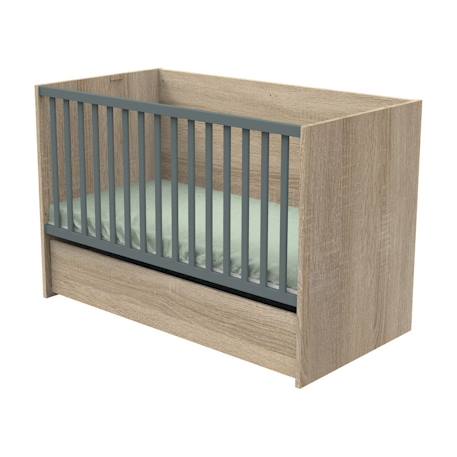 Lit bébé évolutif en lit junior - nova Blanc+Gris 7 - vertbaudet enfant 