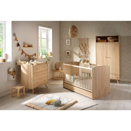 Lit bébé évolutif - access Marron+Marron/blanc 6 - vertbaudet enfant 