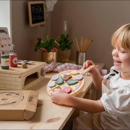 Jouet en bois - four à pizza Gris 2 - vertbaudet enfant 