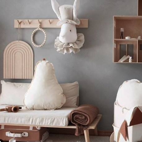 Trophée mural monsieur lapin en lin – décoration chambre bébé enfant Beige, mr lapin 5 - vertbaudet enfant 