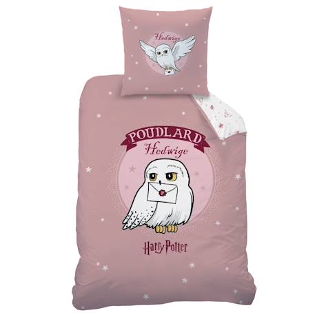 Parure de lit imprimée 100% coton, harry potter fly Rose 3 - vertbaudet enfant 