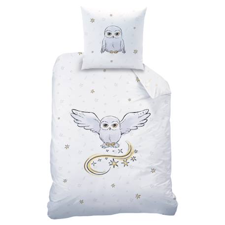 Parure de lit imprimée 100% coton, harry potter owl Blanc 3 - vertbaudet enfant 