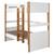 Lit superposé modulable bois massif romy Blanc et bois 3 - vertbaudet enfant 