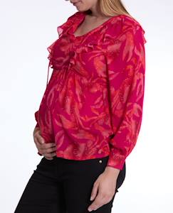 Vêtements de grossesse-Blouse de grossesse et d'allaitement nori