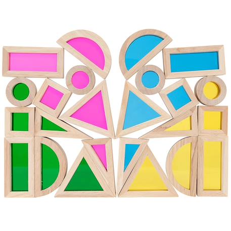24 blocs sensoriels arc-en-ciel Beige 1 - vertbaudet enfant 